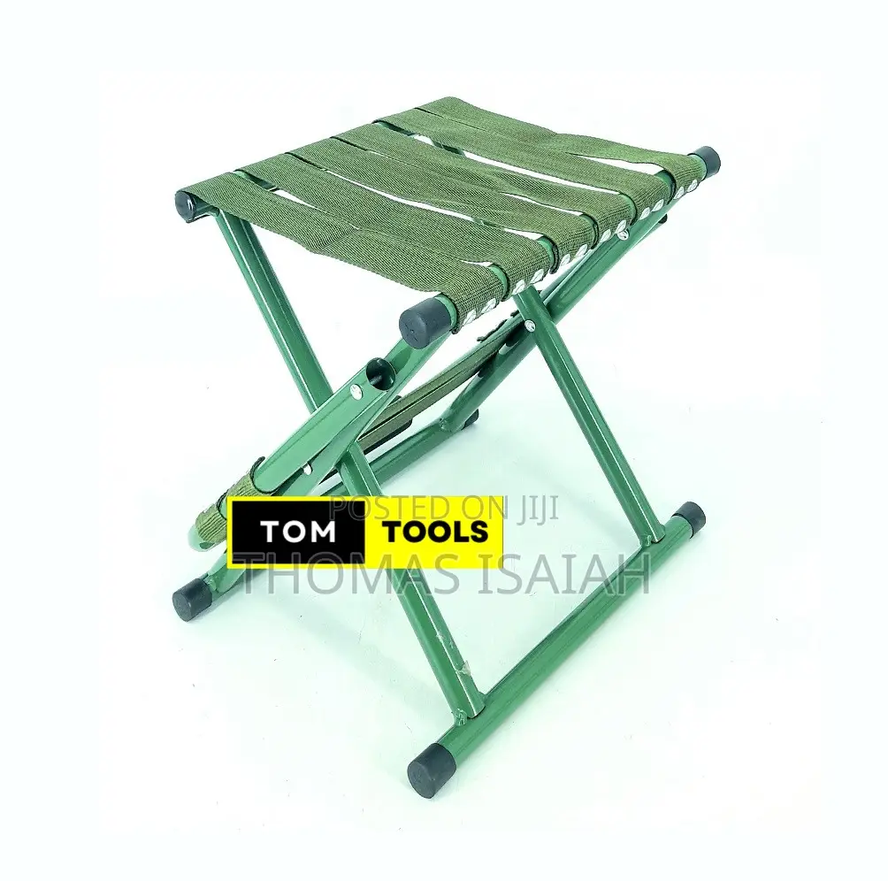 Green Extra Strong Foldable Aluminium And Nylon Canvas Camping Chair