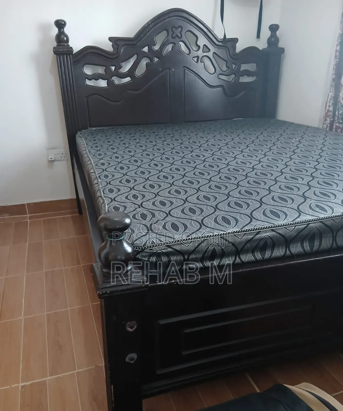 5x6 Pure Mahogany Very Strong Bed