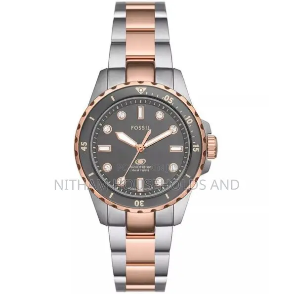 Fossil Es5348 Blue Dive Two Tone Watch for Women