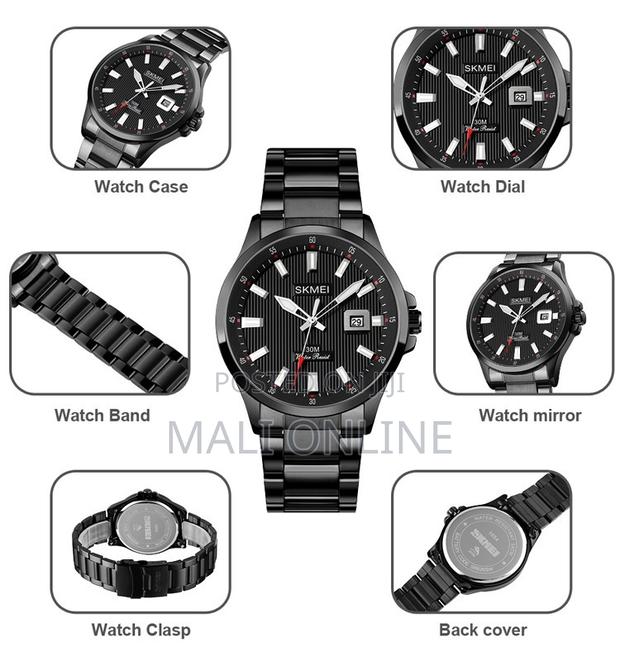 Skmei 2085 Gents Watch Stainless Steel Men’S Quartz Wristwatch Date