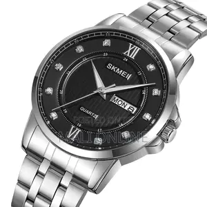 Skmei 9373 Men Quartz Watch Stainless Steel Strap Square Analog