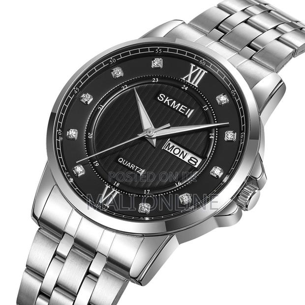Skmei 9373 Men Quartz Watch Stainless Steel Strap Square Analog
