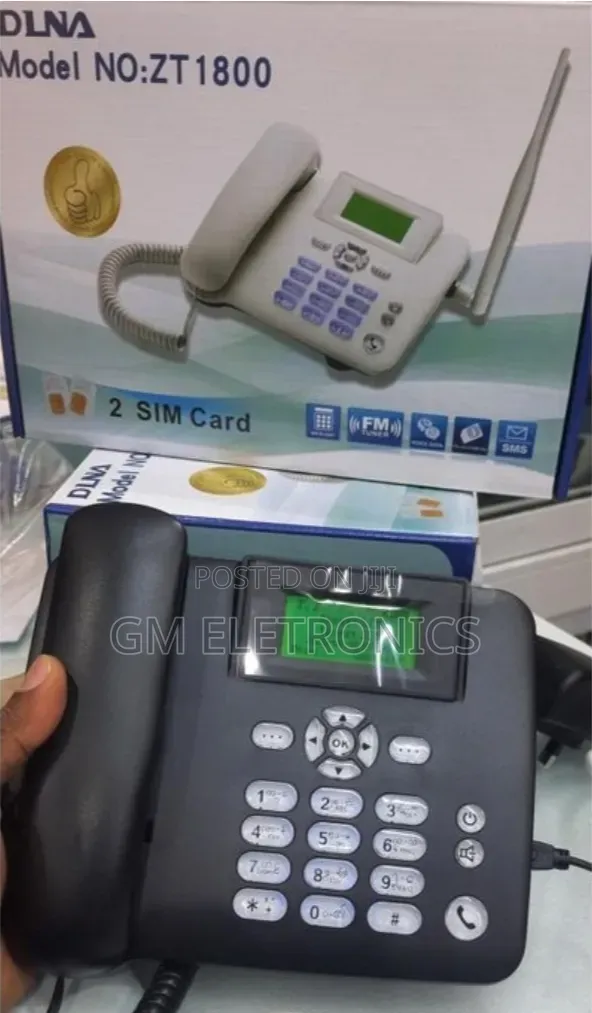 Universal Dual Sim GSM Desktop Phone - Sms, Alarm, M-Pesa Fm Radio