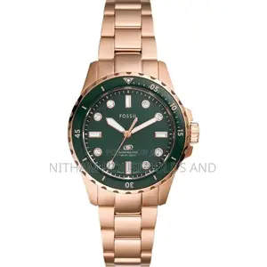 Fossil Es5371 Blue Dive Rose Gold Watch for Women