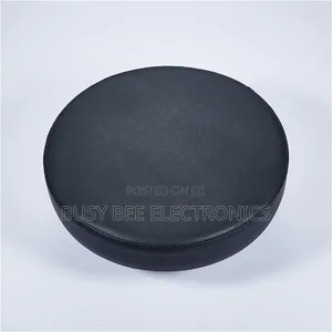Adjustable Height Black Drum Stool