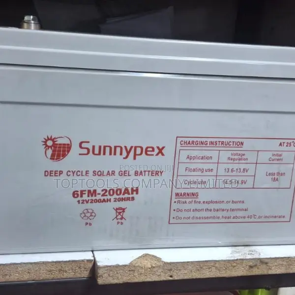 Sunnypex Deep Cycle Gel Battery 200ah