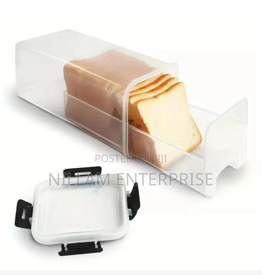 Bread Storage Container With a Tray and Airtight Lid