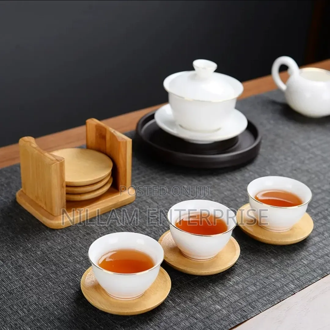 Elegant Bamboo Coaster Set*