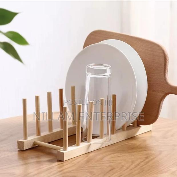 Bamboo Plate Pot Lids Holder