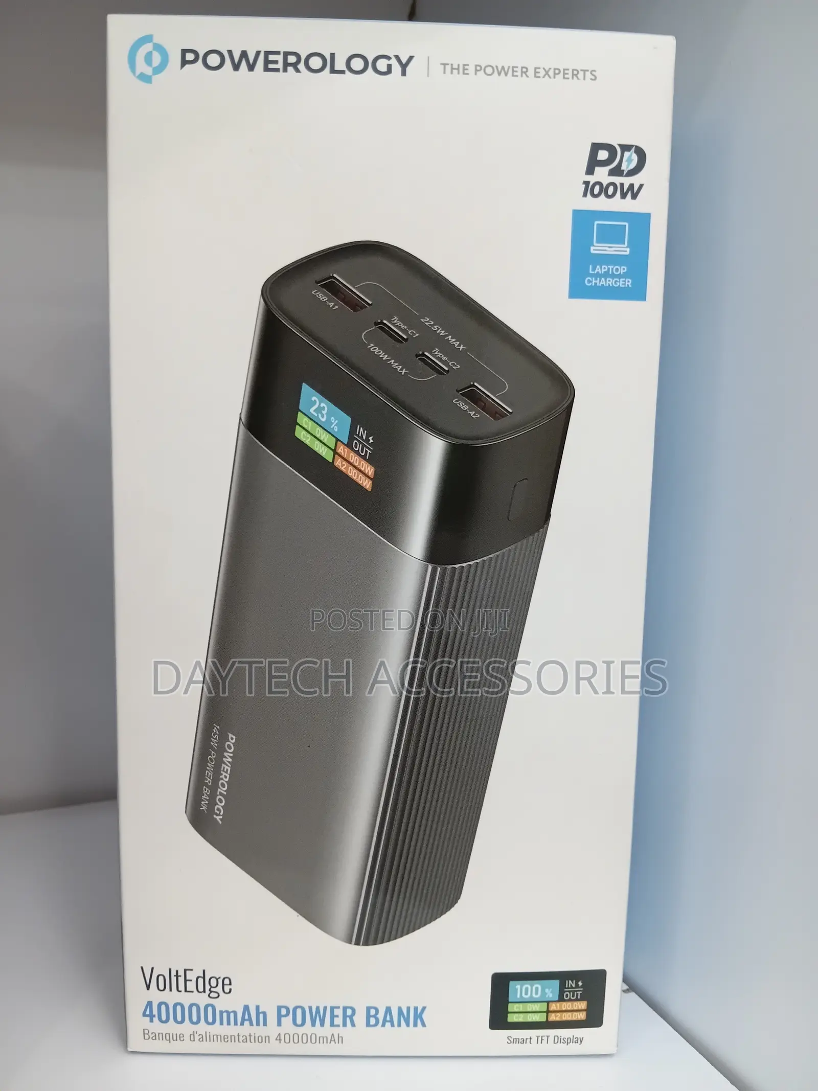 Powerology Voltedge 40000mah Power Bank 145w Output | Dual Usb-C 100w