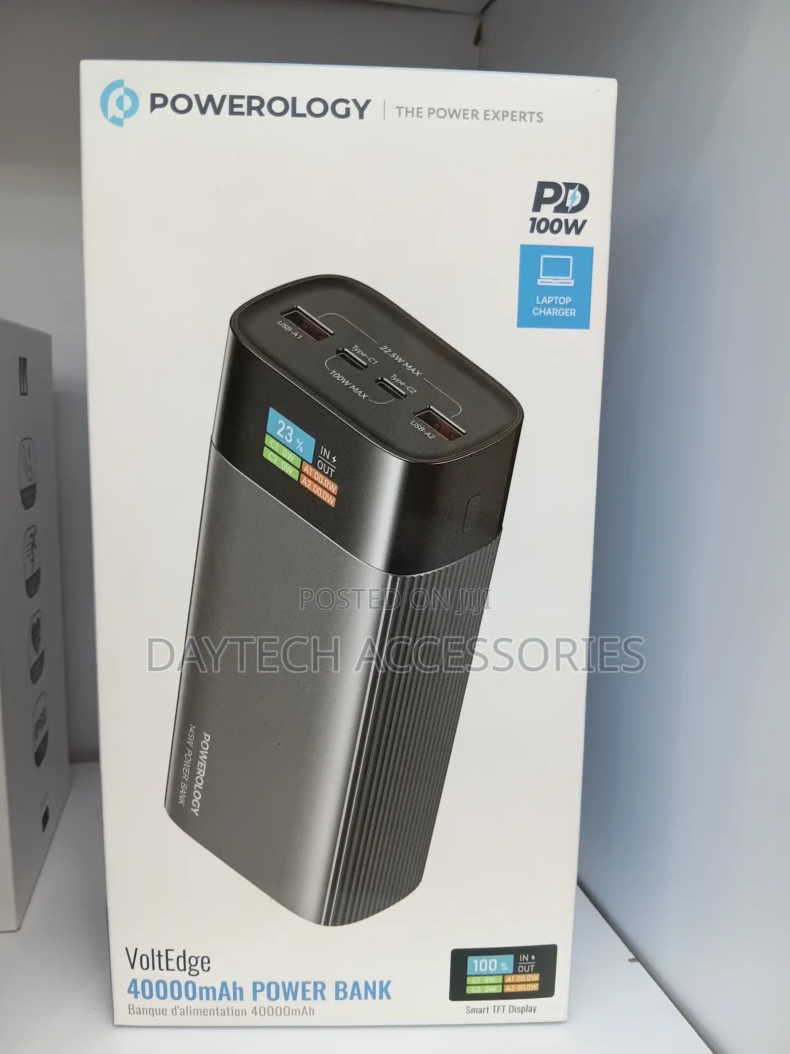 Powerology Voltedge 40000mah Power Bank 145w Output | Dual Usb-C 100w