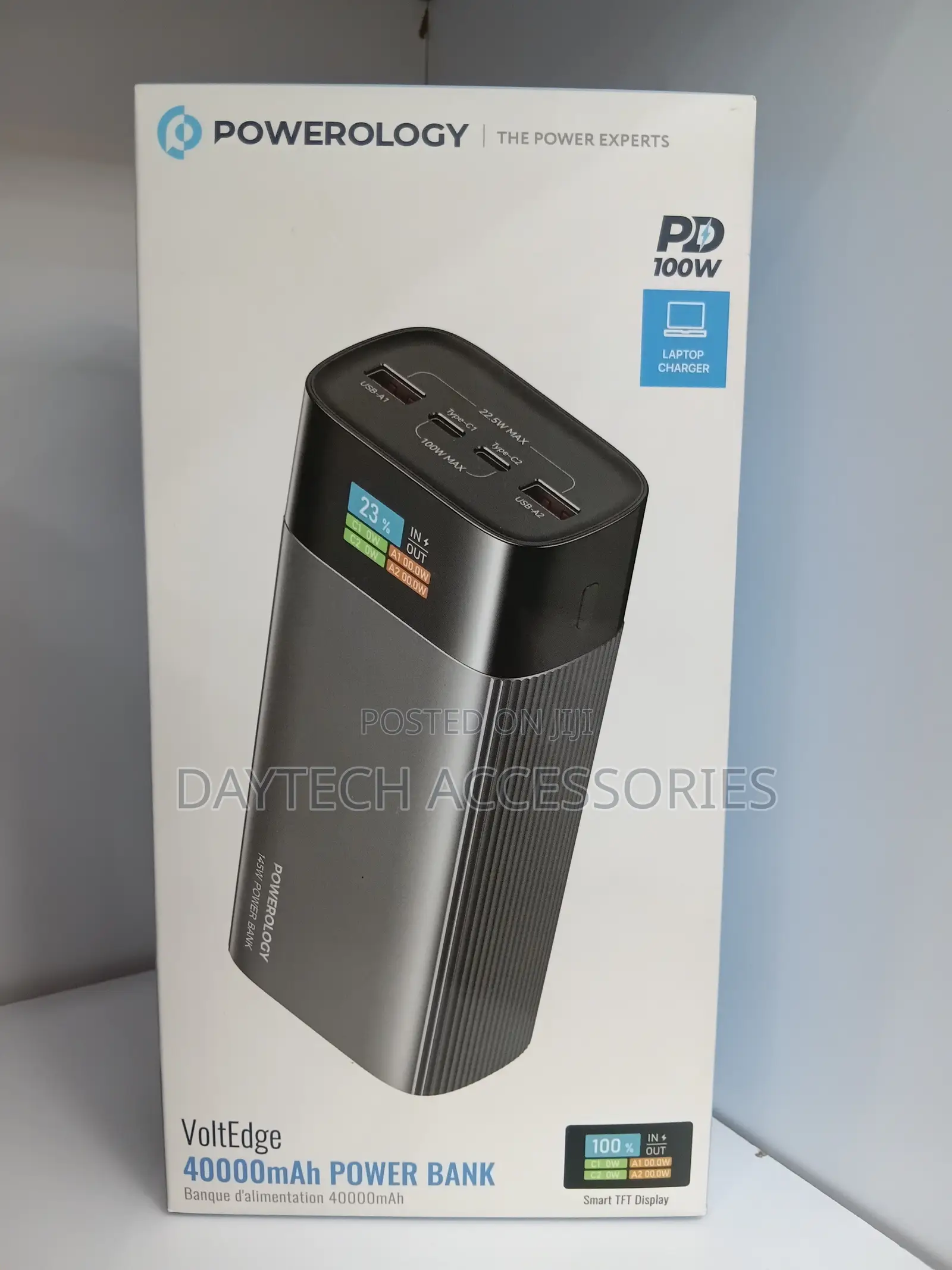 Powerology Voltedge 40000mah Power Bank 145w Output | Dual Usb-C 100w