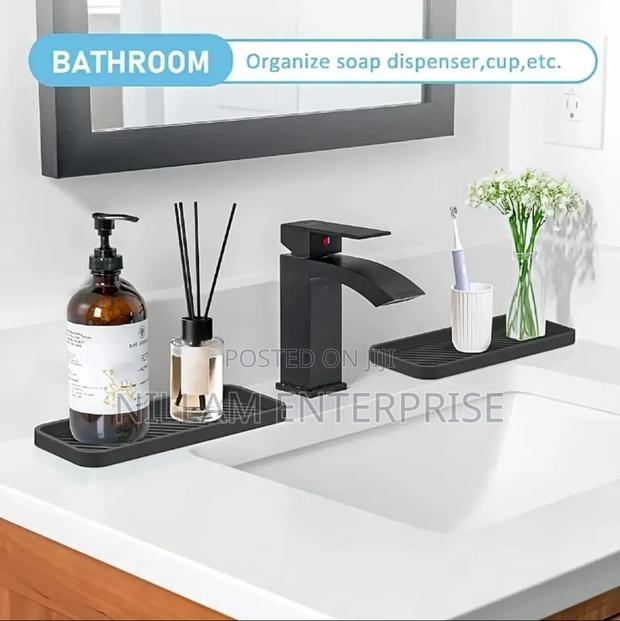 Silicone Sink Protector Bathroom Tray
