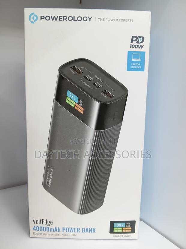 Powerology Voltedge 40000mah Power Bank - Grey - main view