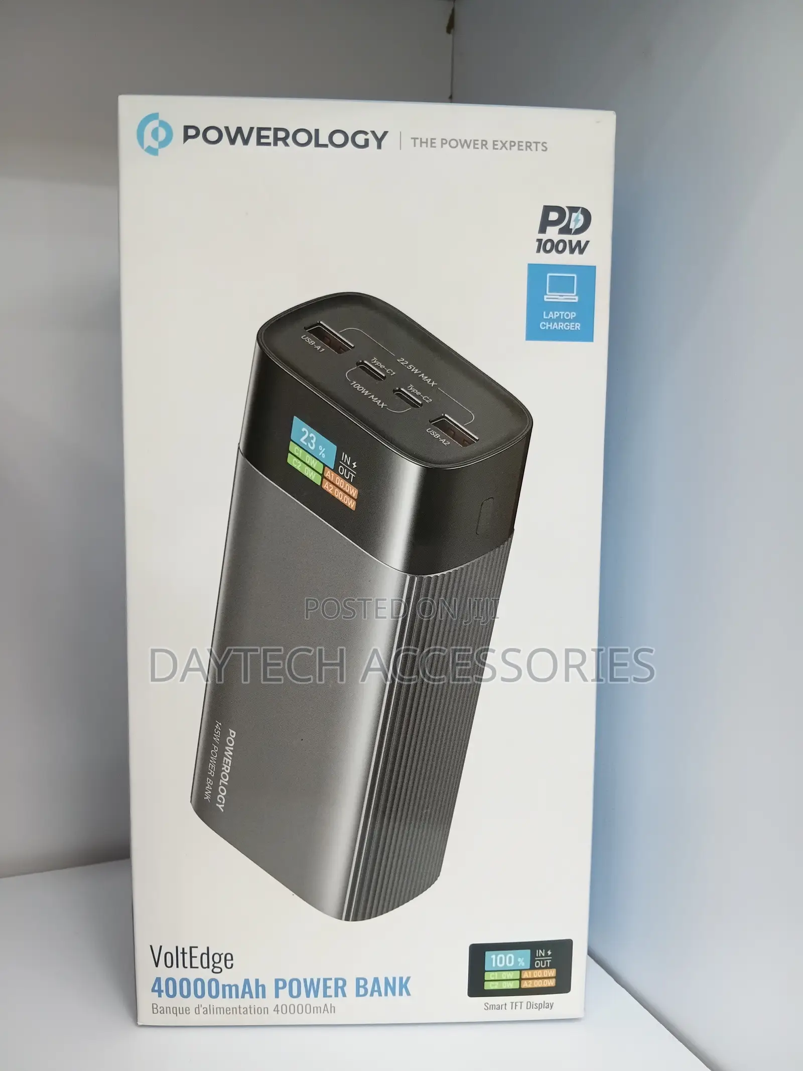 Powerology Voltedge 40000mah Power Bank - Grey