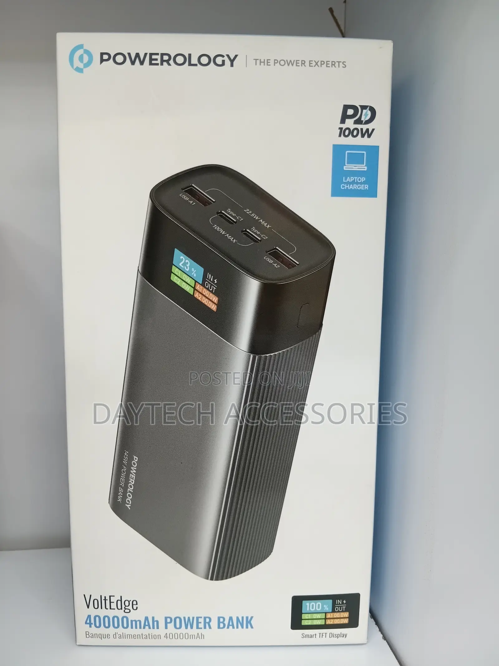 Powerology Voltedge 40000mah Power Bank - Grey