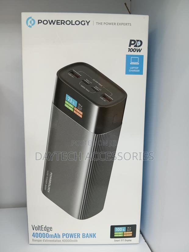 Powerology Voltedge 40000mah Power Bank - Grey - thumbnail 3