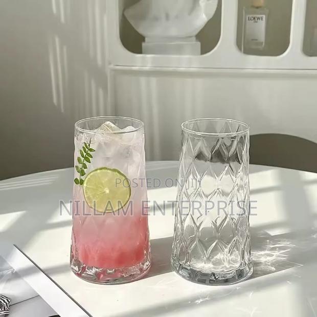 6pcs Diamond Rhombus Multifunctional Glass Cups*