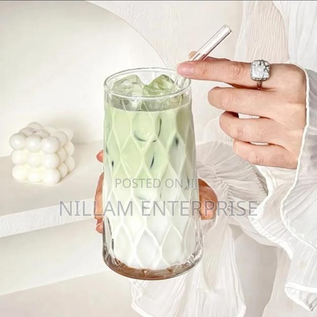 6pcs Diamond Rhombus Multifunctional Glass Cups* - thumbnail 2