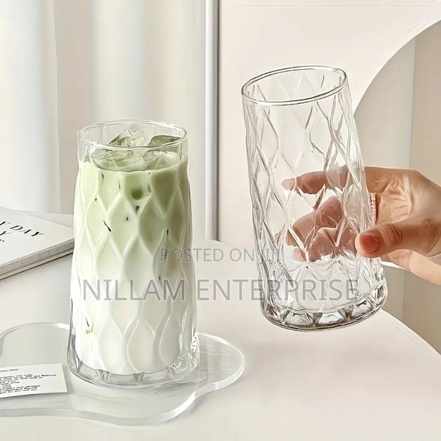 6pcs Diamond Rhombus Multifunctional Glass Cups* - thumbnail 3