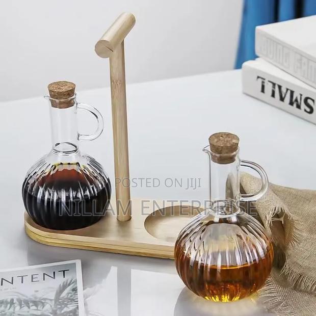 Glass Oil Pot Set