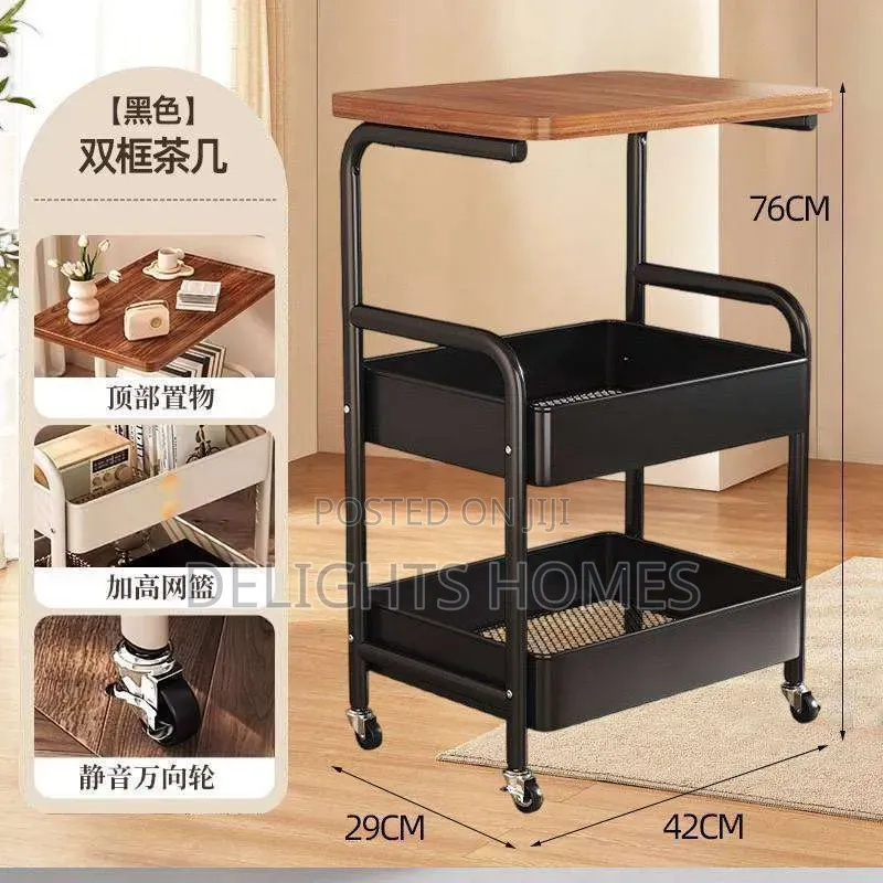 Wooden Top Trolley Rack-Ch