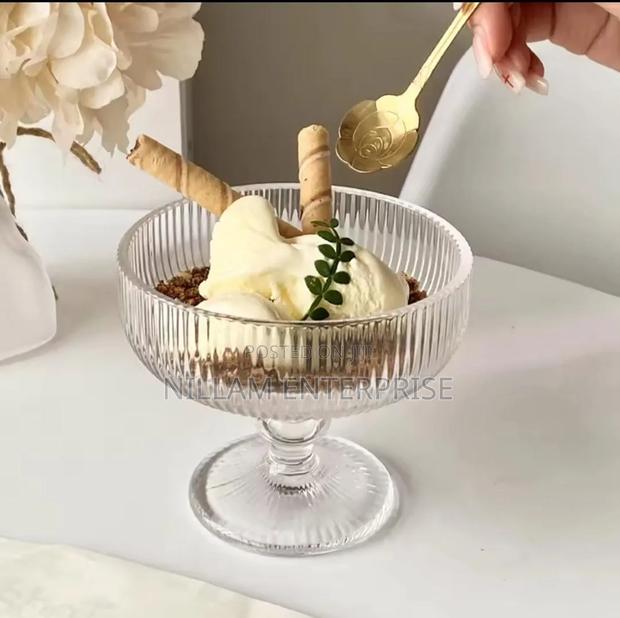 High Borosilicate Ribbed Dessert/Ice Cream Glasses/Goblet
6pc - thumbnail 2