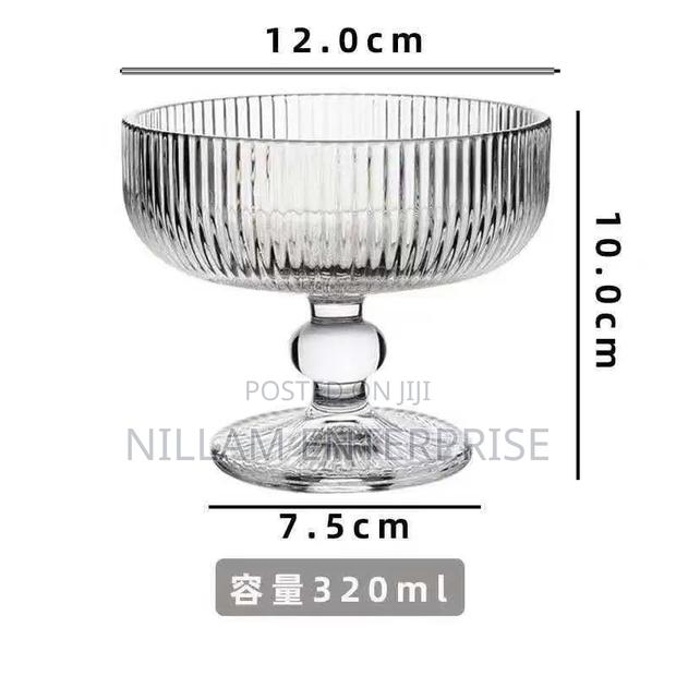 High Borosilicate Ribbed Dessert/Ice Cream Glasses/Goblet
6pc - thumbnail 3