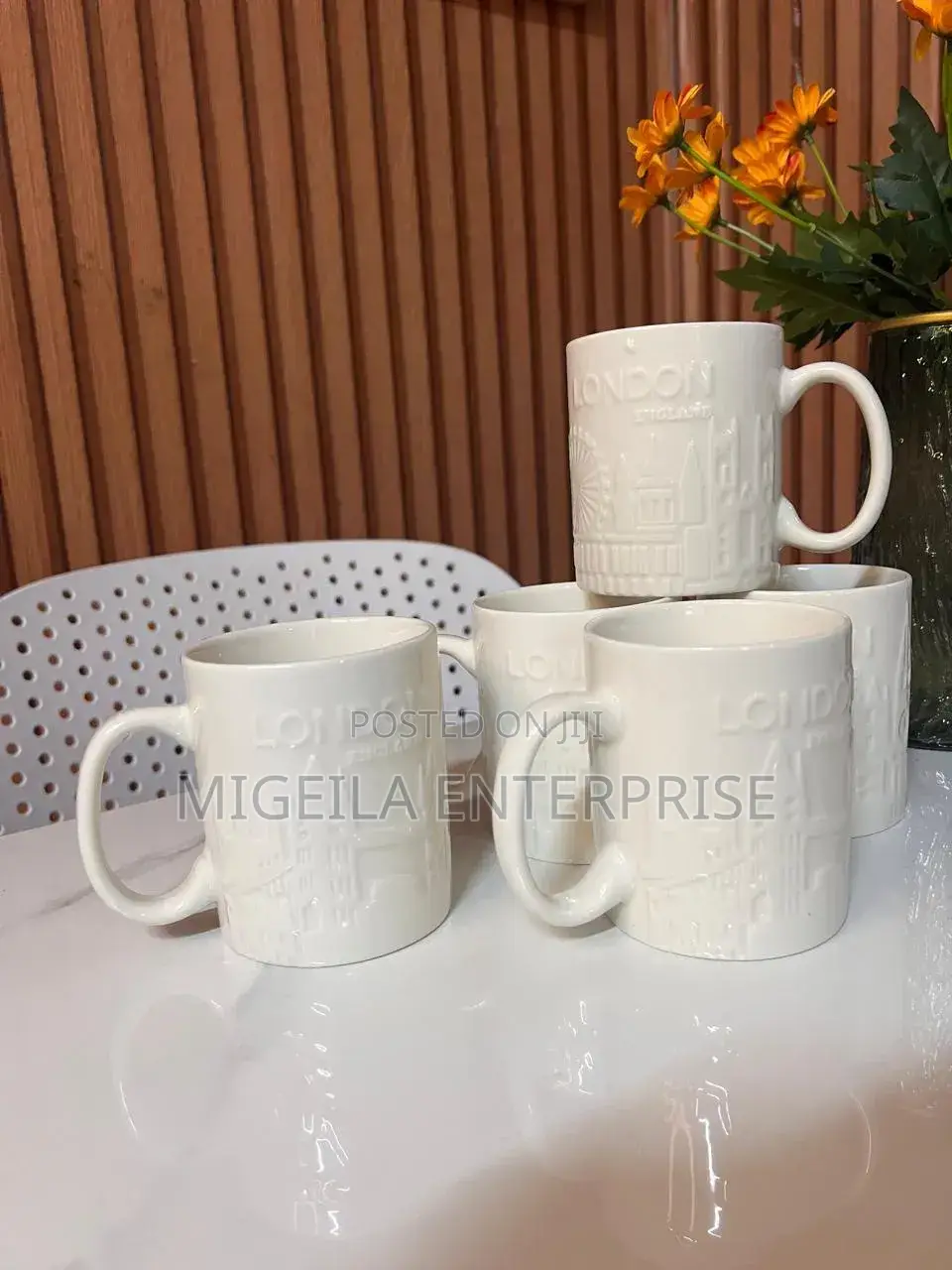 Ceramic Cups London Engraved