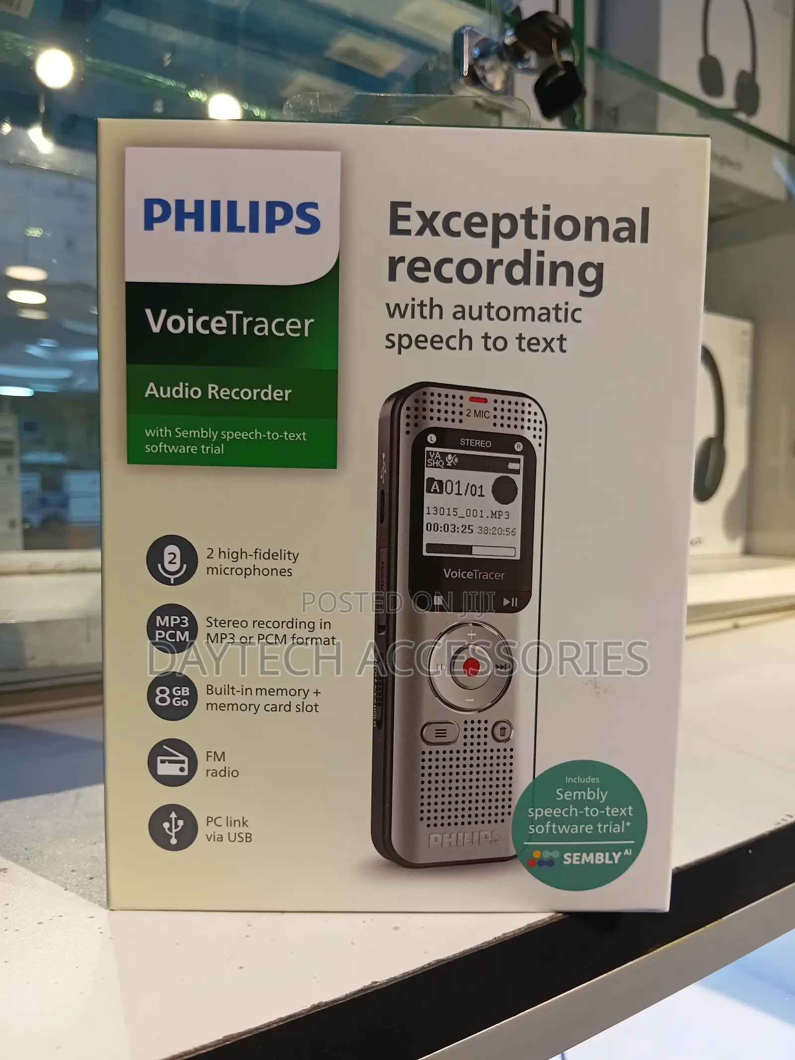 Philips Voice Tracer Audio Recorder Dvt2015 - Black