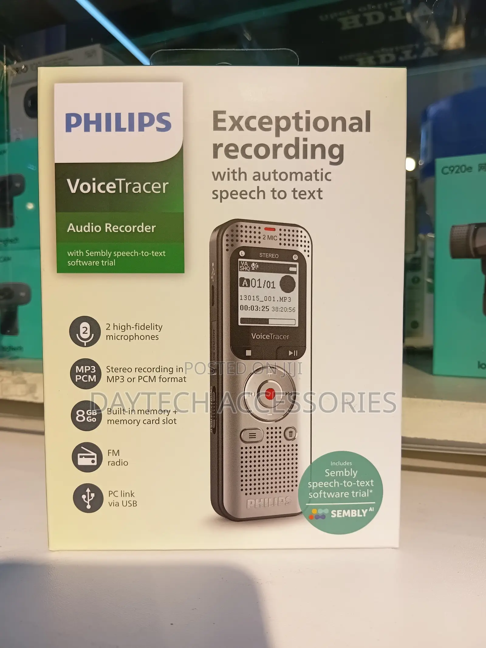 Philips Voice Tracer Audio Recorder Dvt2015 - Black