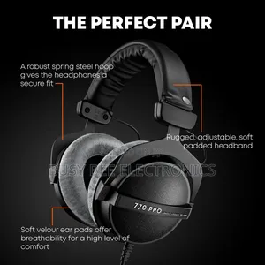770 Pro Hifi Professional Studio Monitoring Headphones Closed-Back