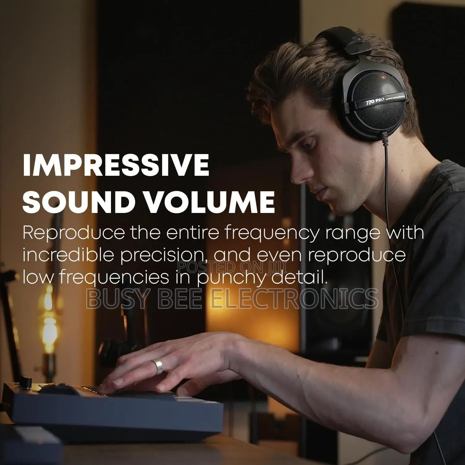 770 Pro Hifi Professional Studio Monitoring Headphones Closed-Back