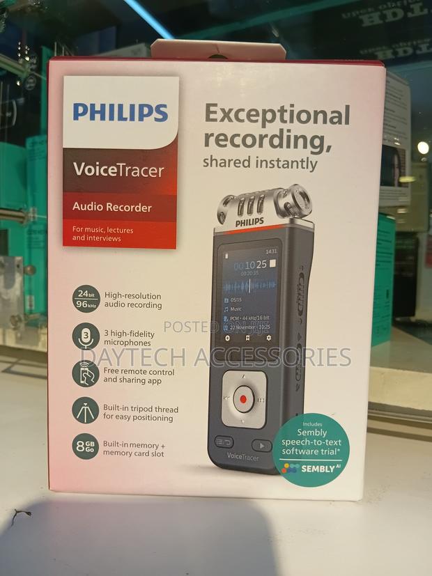 This Is a Philips Voicetracer Dvt6115 Audio Recorder - Black - thumbnail 2