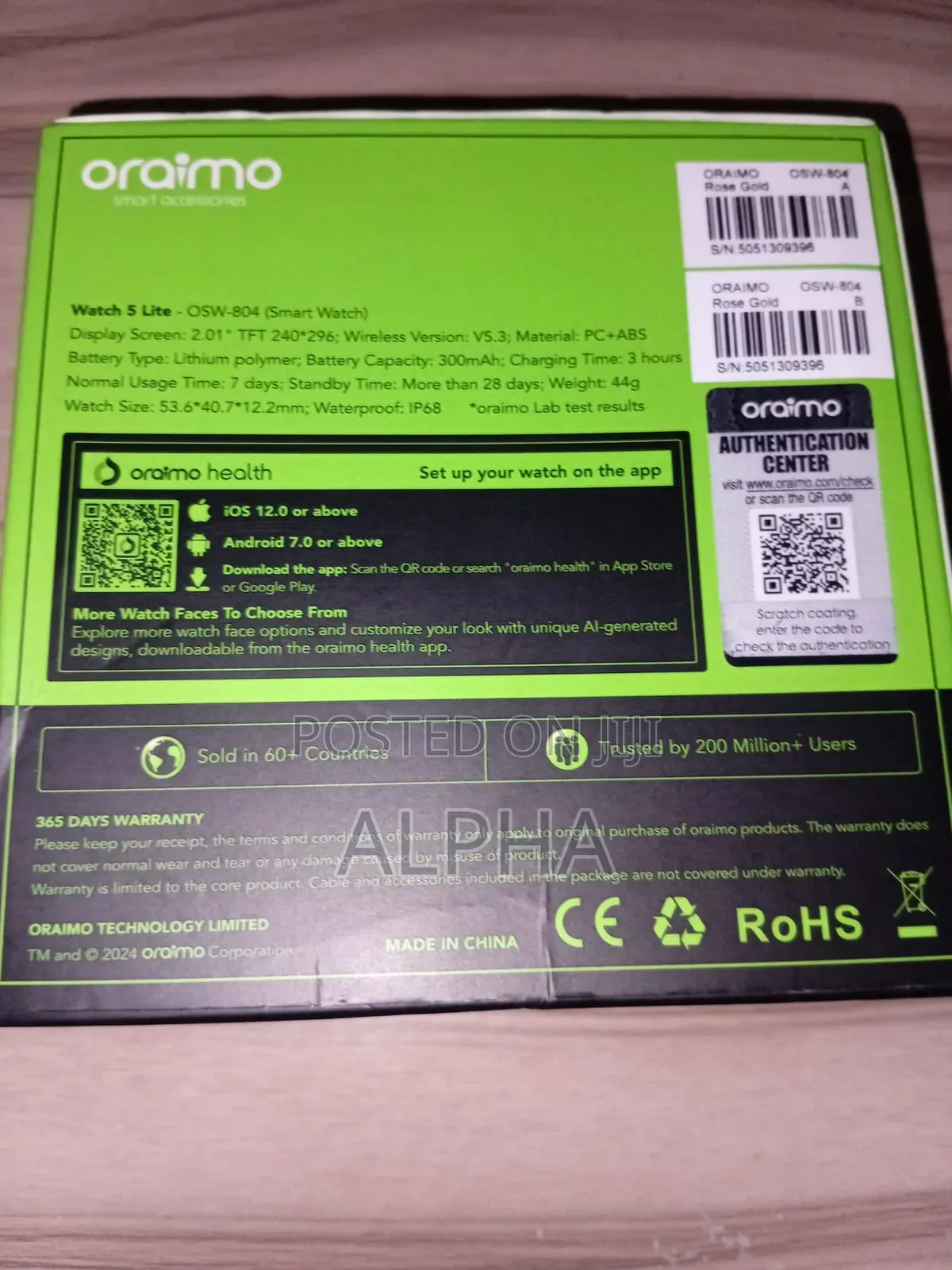 Oraimo Watch 5 Lite