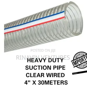 Heavy Duty Suction Pipe Clear Wired 4×30m