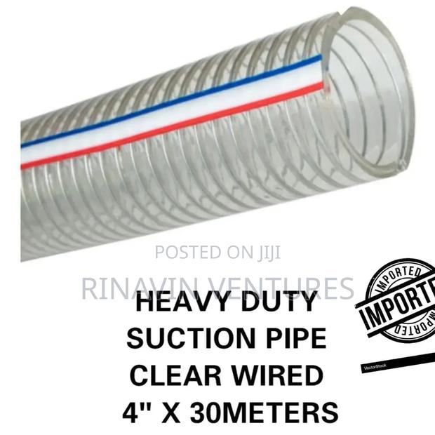 Heavy Duty Suction Pipe Clear Wired 4×30m