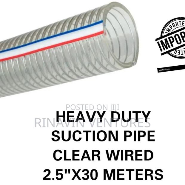 Heavy Duty Suction Pipe Clear Wired 2.5×30m