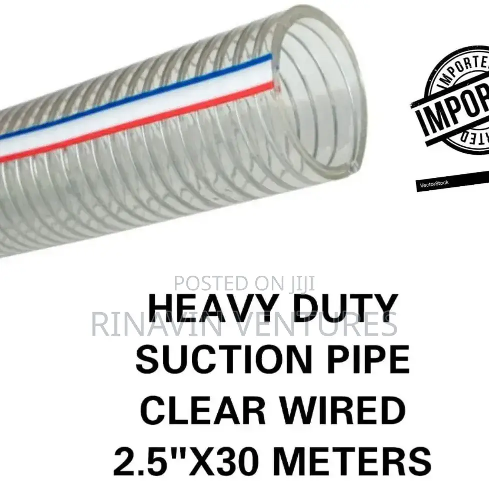 Heavy Duty Suction Pipe Clear Wired 2.5×30m