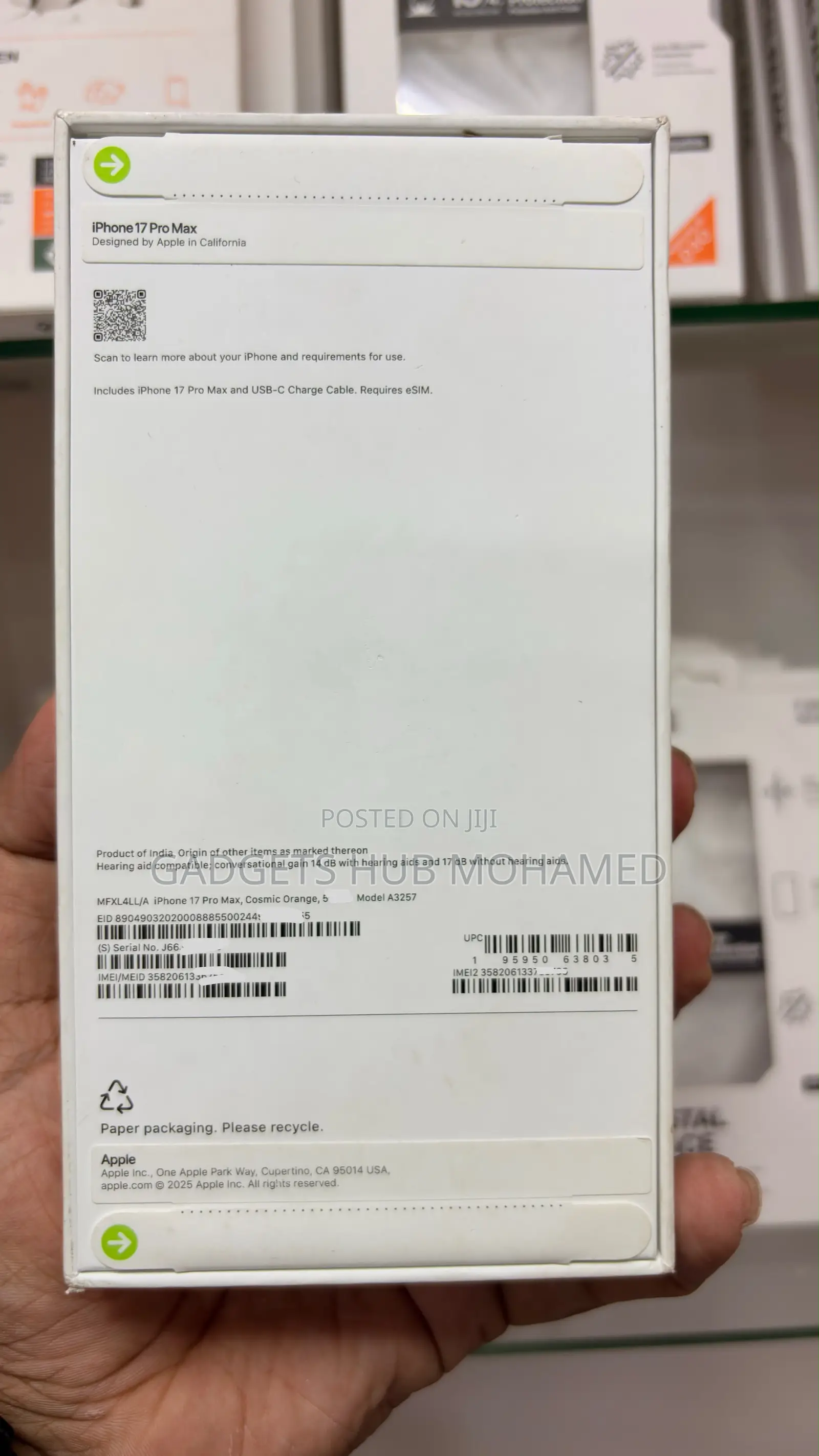 New Apple iPhone 17 Pro Max 256 GB Orange