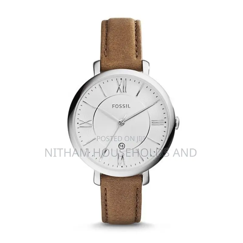 Fossil Es3708 Jacqueline Brown Leather Watch for Women