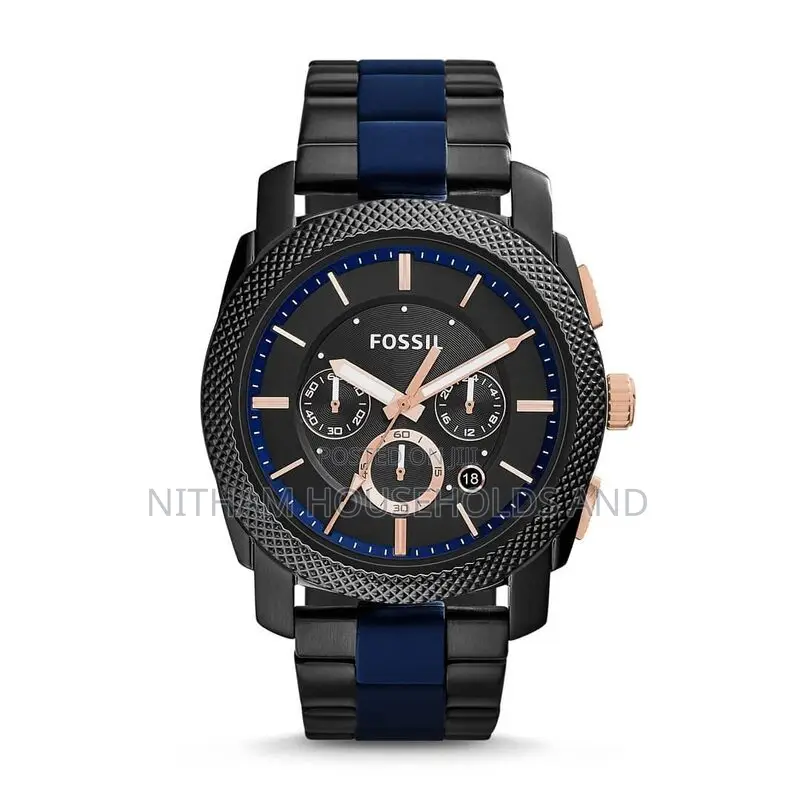 Fossil Fs5164 Machine Two Tone Stainless Steel Watch for Men
