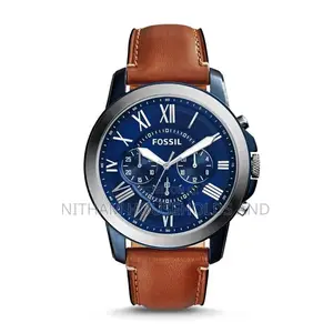 Fossil Fs5151 Grant Chronograph Brown Leather Watch for Men