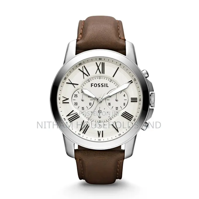 Fossil Fs4735 Grant Chronograph Brown Leather Watch for Men