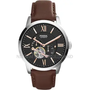 Fossil Me3061 Townsman Automatic Brown Leather Watch for Men