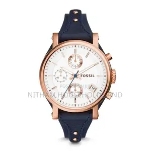Fossil Es3838 Boyfriend Silver Dial Watch for Women