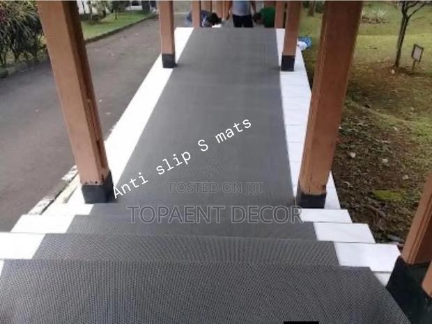 Grey,Slippery Floor Solutions With Perforated PVC Antislip Mats
