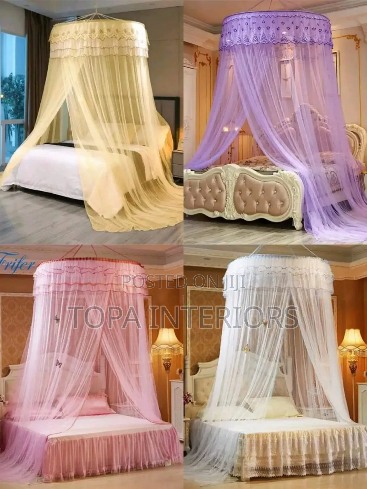 Dome Shaped Round Bed Mosquito Nets With Fine Mesh