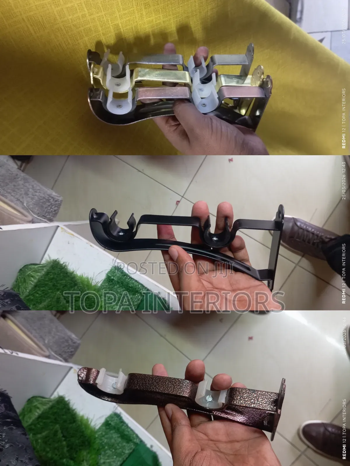 Strong Double Wall Brackets Curtain Rods Accessories