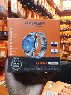 Amaya Asw-01 Amoled Display Smart Watch With Metallic Straps